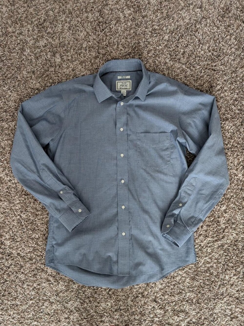 Jos. A Bank Non-Iron Slim Fit 16-34 in Blue